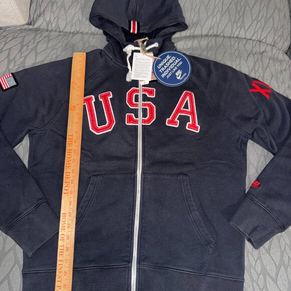 Vintage Nike Track and Field Team USA Olympic Full Zip Hoodie Men's M 452148-473 - Picture 12 of 15